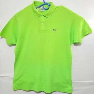 LACOSTE REGULAR FIT 100% COTTON POLO SHIRT MEN'S XXL-7 GREEN
